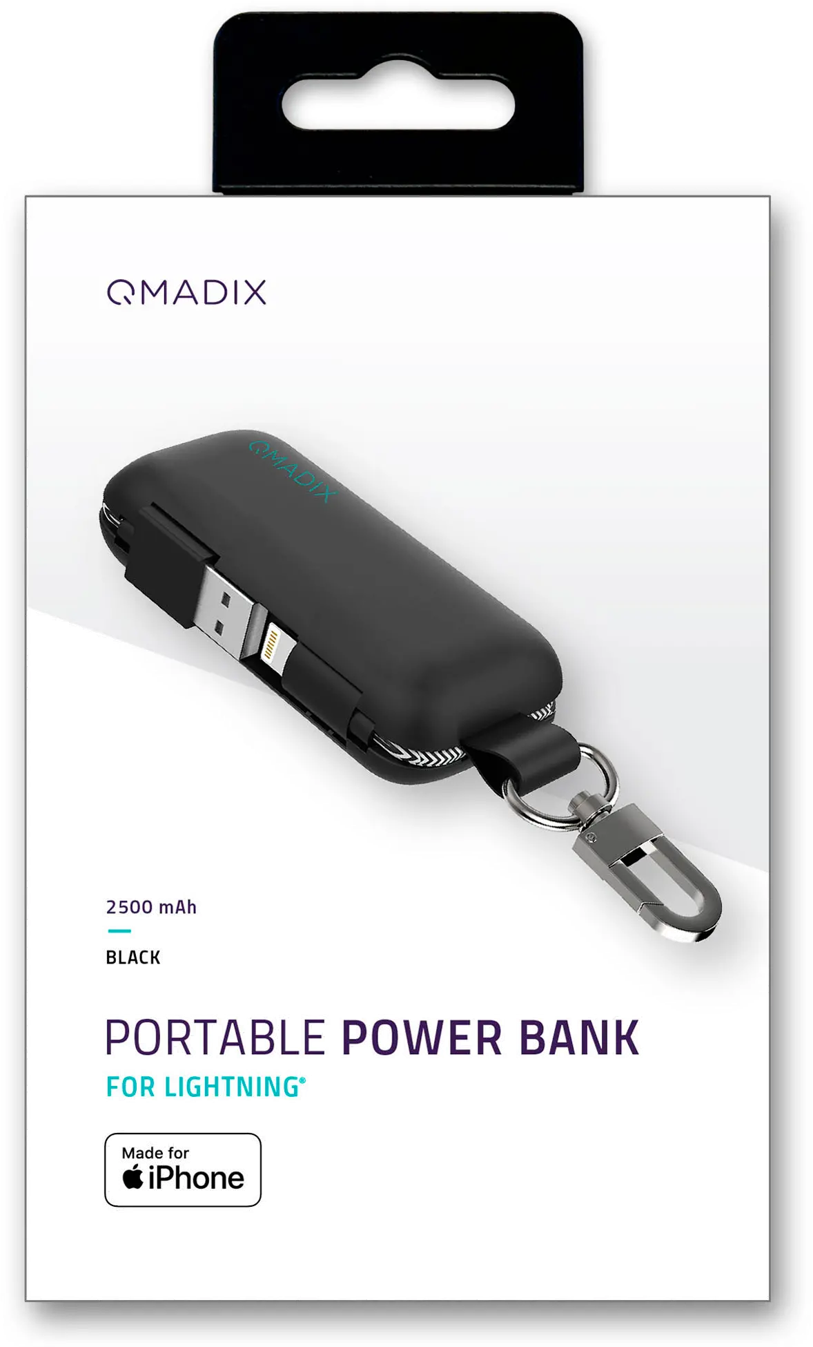 QM-PB2500AL Qmadix 2500 mAh Lightning Portable Power Bank-4