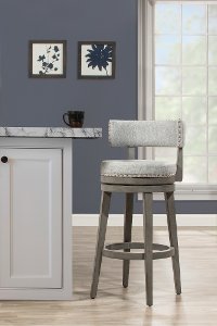 4840-830P Gray Swivel Bar Stool - Lawton