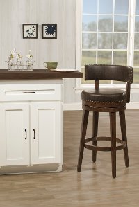 4839-830 Walnut Brown Swivel Bar Stool - Lawton