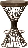 4471-826S Dark Brown Metal Backless Counter Height Stool - Kanister