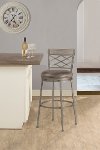 4706-826 Contemporary Pewter Gray Swivel Counter Height Stool - Hutchinson