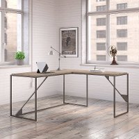 Industrial 62 Inch L-Shaped Desk - Refinery