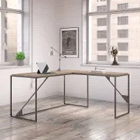 KIT Refinery Gray 62 Inch L-Shaped Desk