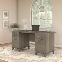 KIT Somerset Ash Gray 60 Inch Home Office Desk
