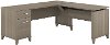 Gray Sit Stand L-Shaped Desk - Somerset