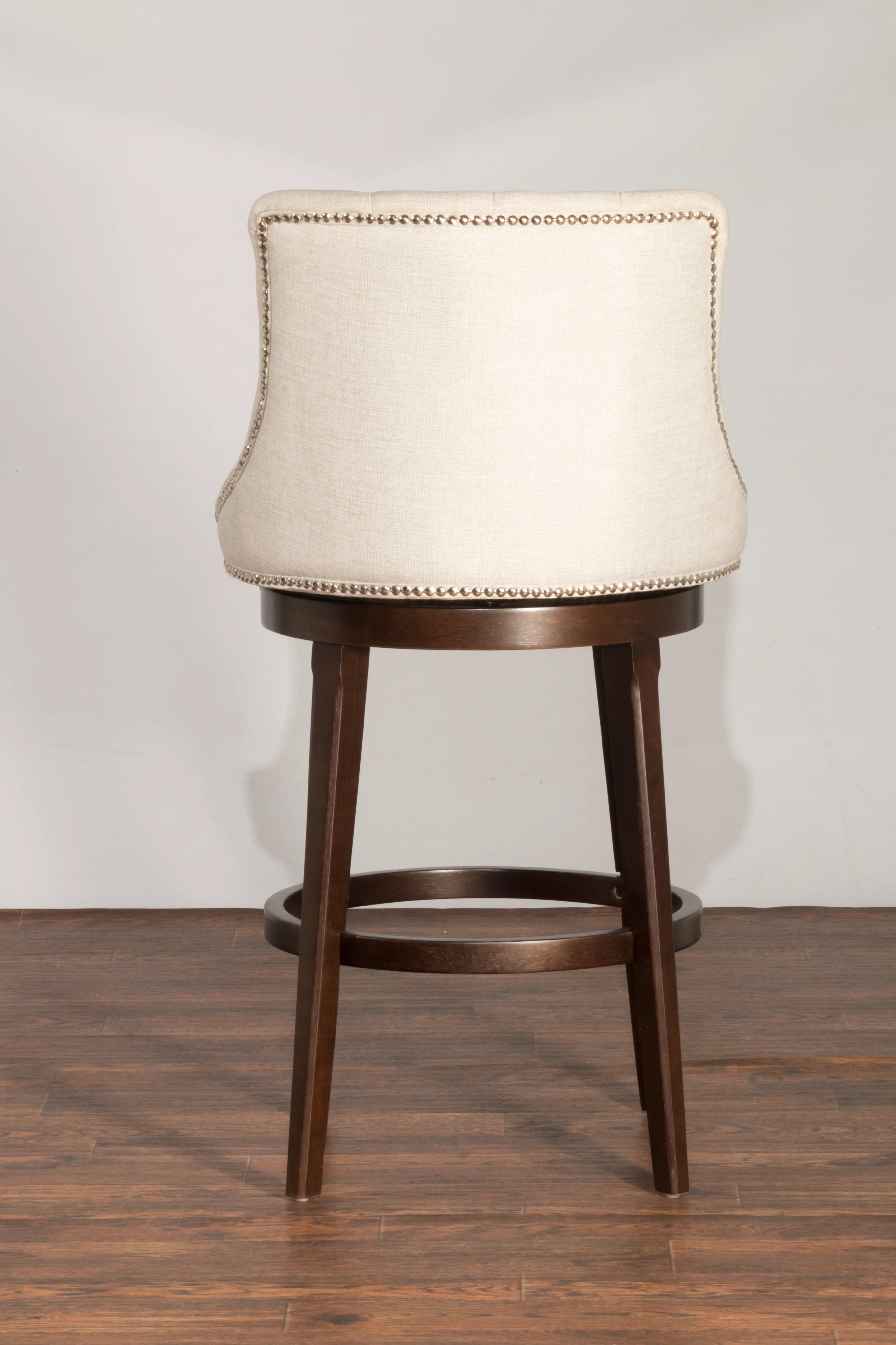 Cream Upholstered Swivel Bar Stool - Halbrooke-1