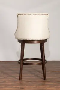 Cream Upholstered Swivel Bar Stool - Halbrooke
