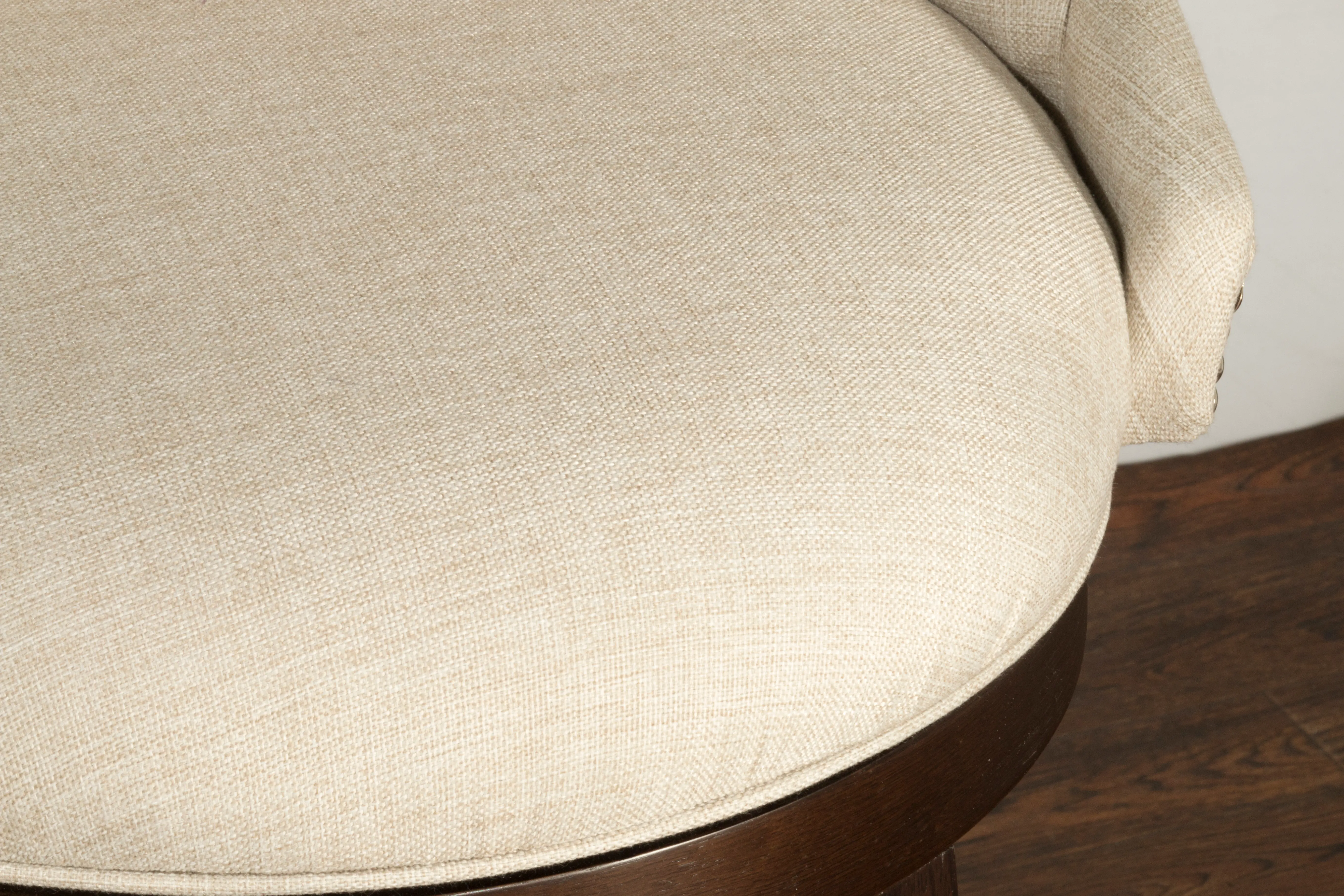 Cream Upholstered Swivel Bar Stool - Halbrooke-4