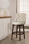 Cream Upholstered Swivel Counter Height Stool - Halbrooke