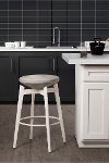 5019-828 White Backless Swivel Counter Height Stool - Genesis