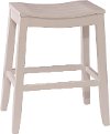 Farmhouse White Saddle Bar Stool - Fiddler