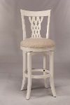 Traditional White Swivel Bar Stool - Embassy
