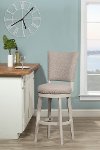 4742-827S Cream Upholstered Swivel Counter Height Stool - Elder Park