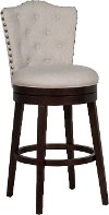 5945-828 Traditional Light Gray Swivel Counter Height Stool - Edenwood