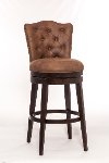 Traditional Chocolate Brown Swivel Bar Height Stool - Edenwood
