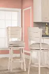 Clarion White Swivel Bar Stool