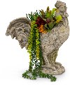 Multi Color Faux Flower Arrangement in Rooster
