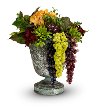 Multi Color Faux Fruit and Flower Centerpiece Arrangement