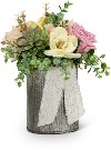 12 Inch Faux Pink Floral Succulent Arrangement