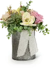 12 Inch Faux Pink Floral Succulent Arrangement