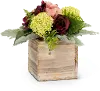 Faux Burgundy Rose Box Arrangement