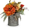 Faux Orange Flower Arrangement