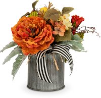 Faux Orange Flower Arrangement