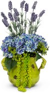 22 Inch Hydrangea and Lavender Faux Arrangement