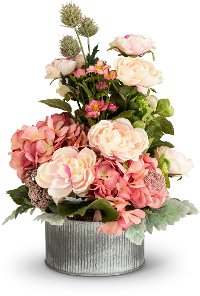 22 Inch Pink Faux Floral Arrangement
