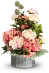 Clearance 22 Inch Pink Faux Floral Arrangement
