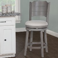 4541-826 Farmhouse Gray Swivel Counter Height Stool - Clarion