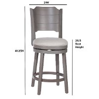 4541-826 Farmhouse Gray Swivel Counter Height Stool - Clarion-6