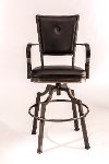 5763-826 Weathered Bronze and Black Swivel Counter Height Stool - Castlebrook