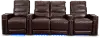 Beckett Wine Red Leather-Match 3 Piece Home Theater Seating