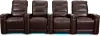 Beckett Wine Red Leather-Match 4 Piece Home Theater Seating