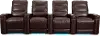 Beckett Wine Red Leather-Match 4 Piece Home Theater Seating