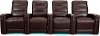 Wine Red Leather-Match 4 Piece Home Theater Seating - Beckett