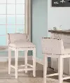 Off White Upholstered Counter Height Stool (Set of 2) - Bronn