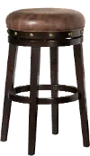 Benard Dark Brown Swivel Bar Stool