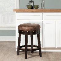 5990-826 Dark Brown Swivel Counter Height Stool - Benard-2