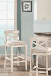 4562-831A White Low Back Upholstered Bar Stool (Set of 2) - Bayview