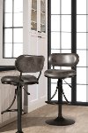 4629-831 Modern Black Swivel Adjustable Height Bar Stool - Athena