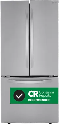 LRFCS25D3S LG 25.2 cu ft French Door Refrigerator - 33 W Stainless Steel