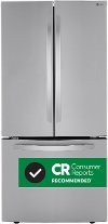 LRFCS25D3S LG 25.2 cu. ft. French Door Refrigerator - 33 W Fingerprint Resistant Stainless Steel