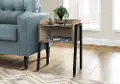Contemporary Black and Taupe End Table - Mavis