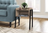 Contemporary Black and Taupe End Table - Mavis