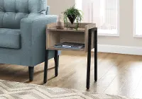 Contemporary Black and Taupe End Table - Mavis