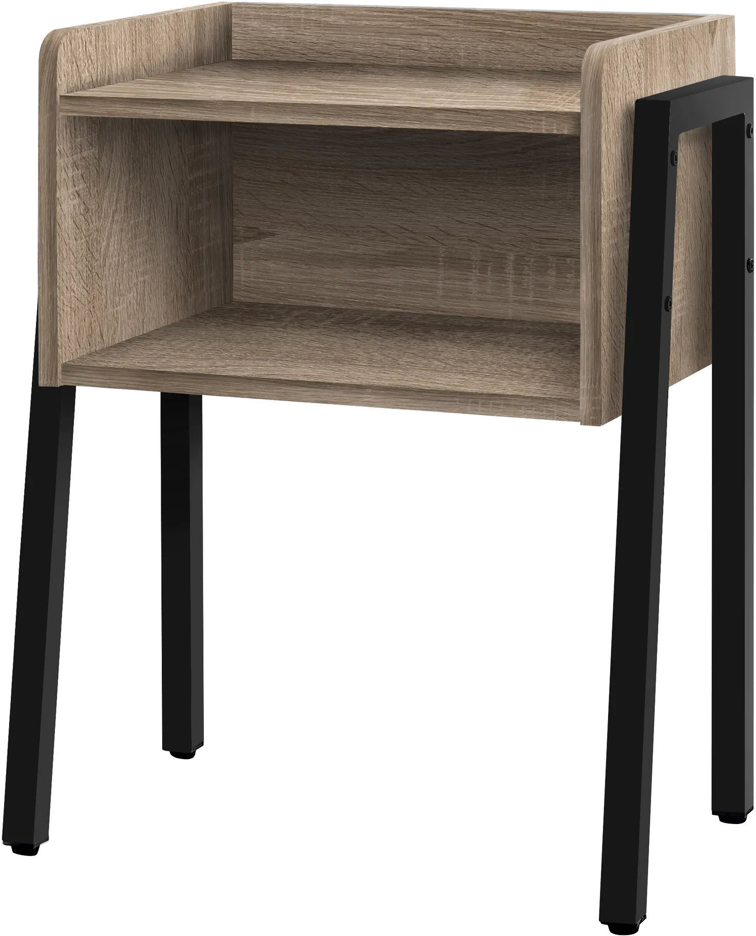 Contemporary Black and Taupe End Table - Mavis-3