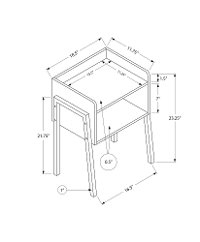 Contemporary Black and Taupe End Table - Mavis-5