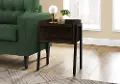 Contemporary Espresso and Black End Table - Mavis